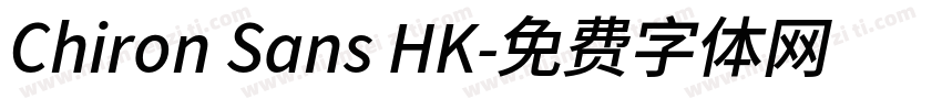 Chiron Sans HK字体转换